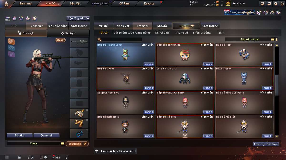 shop acc cf uy tin gia re